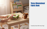 3D Fabric Busy Board, Montessori Educational Book, Mushroom House, Cartoon Activity Toy for Kids
