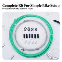 Mountain Bike Street Bike Wire Set Wear Resistant Cycle Brake Wire Set Gear and Brake Wire Housing Kit Effortless PTFE Inner