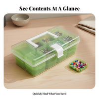32 Grid Organizer Transparent 32 Grid Storage Box Dustproof Bead Organizer Box for DIY Enthusiast S, Jewelry Makers, Workshop, Studio, Fishing