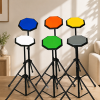 8-inch Silicone Dumb Drum Set with Stand for Beginners - Quiet Practice Percussion Instrument