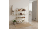 4-Tier Shoe Rack Space-Saving Design Freestanding Shoe Shelf for Entryway, Closet, Dorm Room