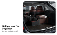 Multi-Compartment foldable luggage Box Portable with Handles Trunk Organizer Large Capacity Vehicle Storage Multiple Pockets for Car Owners, Families, Travelers, Grocery Shopping, highway journeys, Camping, Garage