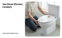 Thickened Design Universal Toilet Seat Easy to Install Resin Toilet Seat Solid Construction Bathroom Fixture Heavy Duty for Homeowners, DIY Enthusiasts, Beach House Owners