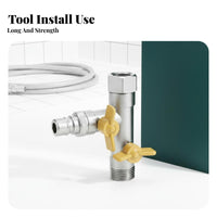 2 Way Faucet Splitter Indivi Double Shut-Off Valves Double Outlet Faucet Connector Separate Double Outlet Water Valve for DIY Enthusiasts, Garden