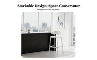 Nordic design Backrest Bar Stool Stackable Counter Chair Minimalist Design Household Seating With Footrest for Cafe Owners, Homeowners, Adults, Kitchen, Dining Room