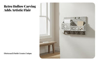Entryway Mail Sorter with Key Pegs Easy Installation Wall Mount Key and Mail Holder Entryway Organizer with Pegs for Hallway