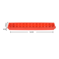 Connectable Chicken Feed Trough PVC Plastic Duck Feeder Tray Long-Lasting Goose Feed Trough Non