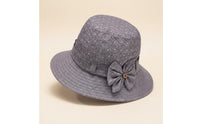Women's Summer Sun Hat Breathable Bow Wide-Brim Hat Foldable for Outdoor, Travel