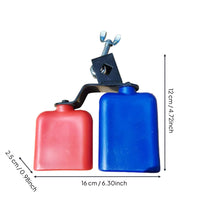 High and Low Tones Double Cowbell Band Accompaniment Two-Tone Tone Cowbell Shockproof Resistant Classroom Percussion Percussion Bell Crisp Sound for Students, Kids, Beginners, Stage Performance