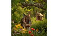 Hanging Butterfly House Wooden Butterfly House with Feeder Decorative Shelter Outdoor for Nature Lovers, Patio