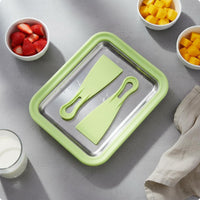 Mini Size Rolled Ice Cream Pan Easy to Use Chilled Yogurt Creator Multi Purpose Rolled Ice Cream Tray No Electricity Needed for Children, Party