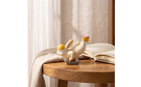 Playful Rabbit Figurine with Base Cute Rabbit Figurine Charming Bunny Statue Polished for Desk, Dashboard
