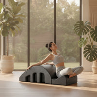 Contoured Foam Spine Corrector with Cutouts Arched Support Block High-Density Back Stretcher Ergonomic for Living Room