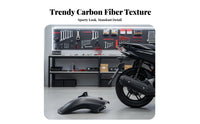 Custom Look Motorcycle Rear Mudguard Easy Installation Rear Wheel Mudguard Long-Lasting Carbon Fiber Pattern Mudguard Shock Resistant