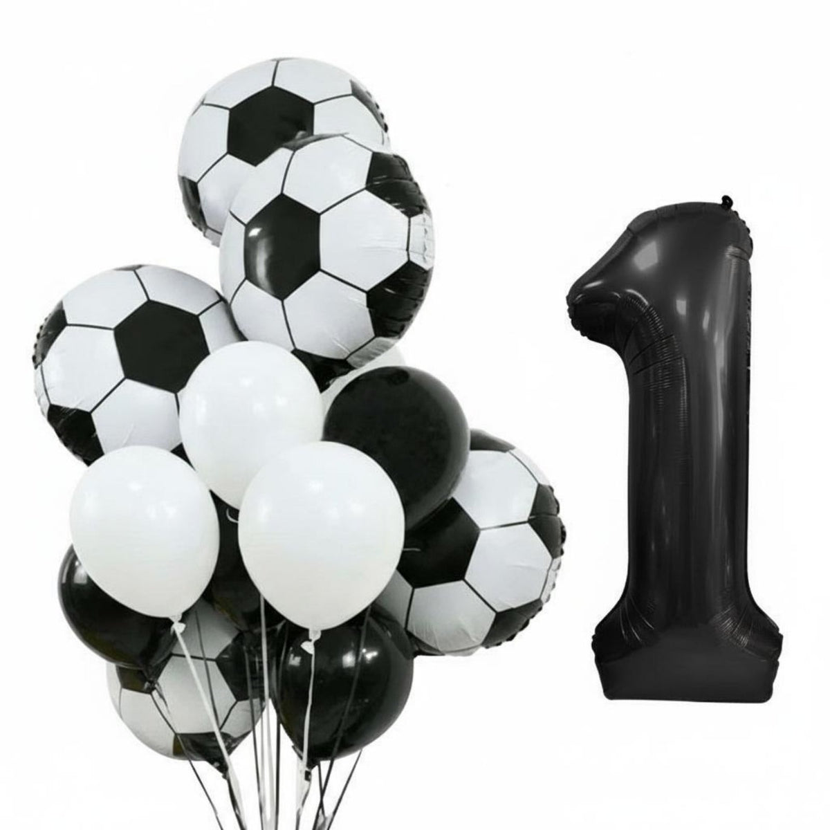 15 Pieces Includes Foil Balloons Soccer Theme Balloon Kit Easy to Assemble Football Party Balloon Set for Children, Parents, Pubs