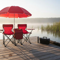 Double Camping Chair Foldable 2 Person Folding Loveseat No Assembly Required Outdoor Furniture for Couples