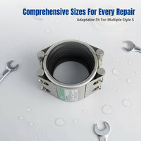 304 Stainless Steel Connector, Double Leak Repair Coupling, Water Joint, Polished Finish