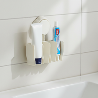 No-Drill Suction Cup Wall-Mounted Toothpaste Facial Cleanser Holder