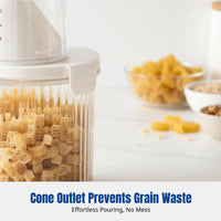 Food Grade Airtight Storage Container, Round Cereal Dispenser, Moisture-Resistant Kitchen Flour Rice Bin, Multi-Purpose