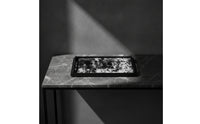 Tray with Handles Shallow Metal Frame Tray Modern Platter for Coffee Table, Vanity