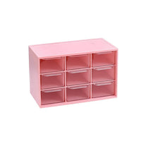 Multi-Drawer Desktop Cabinet Large Capacity Cosmetics Case Dustproof for Bedroom