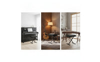 Keyboard Bench Adjustable Height Piano Stool Stable Stool with Padded Seat for Pianists