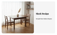 Extendable Design Expandable Rectangular Table with Chairs Modern Simple Design Expandable Dining Set Space-Saving Household Furniture Sturdy Construction for Apartment Dwellers, Families, Homeowners, Small Areas, Kitchen, Living Room