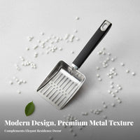 Cat Waste Sifter Easy to Clean Stainless Steel Waste Scooper Rust-Resistant Metal Litter Sifter