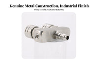 Compact Pressure Washer Adapter Rectangular Body 1/4 Inch Washer Adapter Silver Finish 1/4 NPT Coupler