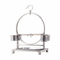 Freestanding Bird Stand Cup Holders Bird Perch Stand Hanging Hook Animal Enclosure Furniture