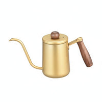 Coffee Kettle Accurate Stream Control Wooden Handle Coffee Pot Anti-Rust Gooseneck Kettle for Cafe, Office