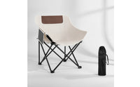 Foldable Moon Chair with Side Pocket Portable Camping Moon Chair Long-Lasting Furniture Sturdy for Fishing