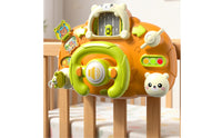 Musical Steering Wheel Toy Fixing Straps Interactive Steering Wheel Toy Plastic
