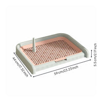 Anti-Splash Dog Potty Tray Easy to Clean Dog Pee Tray Raised Wall Pet Supplies Long-Lasting Plastic for Apartment