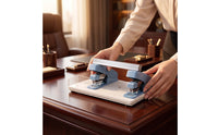 Double-Head Desktop Stapler Heavy-Duty Double-Head Desktop Stapler Low-Effort Stationery for Office Workers, Students