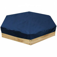 Sun Protection Hexagonal Sandbox Cover 210D Material Hexagon Sandpit Cover Dustproof Waterproof Sandbox Tarp All-Season Use for Backyard