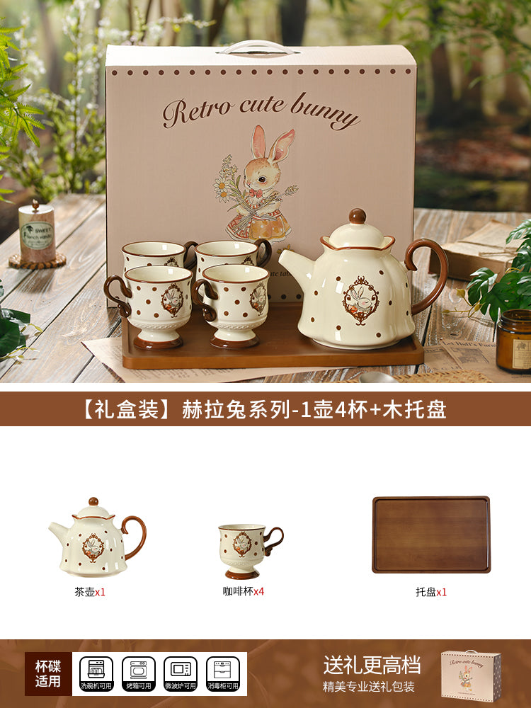 女生生日礼物送闺蜜茶壶套装客厅待客陶瓷水杯家用乔迁新居教师节