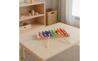 Kids Wooden Xylophone Music Learning 8 Note Rainbow Glockenspiel Educational Colorful 8 Key Xylophone for Young Children, Infants