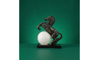 Horse Sculpture with Glass Ball Decorative Ornament Clear for Art Collectors