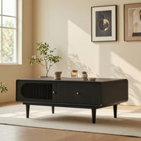 Wood Coffee Table Fully Assembled Coffee Table with Storage Rectangular Furniture for Apartment Dwellers, Living Room, Lounge Area, Small Areas