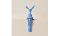 Hare Statue with Book Minimalist Hare Decor Sculpture Stylized Shelf Sitter Statue for Art Collectors, Living Room, Entryway