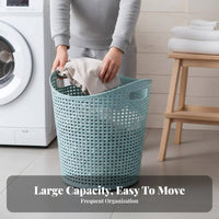 Imitation Rattan container Woven Design Laundry Hamper adaptable for Dormitory