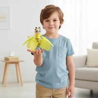 USB Rechargeable Induction Flying Bee Flexible Blades Hand Controlled Drone Crash Resistant for Children