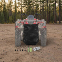 Elastic Cords UTV Garbage Bag Reflective Strips UTV Trash Bag Liner Included Away from Paved Surfaces-Road Trash Pouch Reusable for Trail Riding