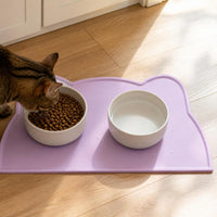 BD Flying Saucer Ceramic Pet Bowl with Elevated Iron Stand for Cats and Dogs, Anti-Tip, Macaron Colors