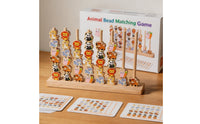 Parent-Child Play Creature Bead Matching Game Educational Child-Centered Wooden Bead Game Early Cognitive Development Wooden Color Matching Toy Fine Movement Skills for Children, Toddlers
