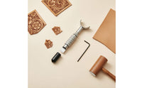 Seamless 360° Rotation Leather Swivel Adjustable Swivel Carving Ergonomic Grip DIY Leather Carving Tool for Beginners