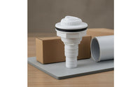 Hex Collar Pool Nozzle Fitting Black Sealing Seal Pool Filter Hose Adapter White Plastic Hose Barb Adapter Compact