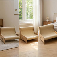 Modern Cat Scratcher Lounge Woven Cat Scratcher Sofa Sturdy Pet Furniture Curved for Cats, Living Room
