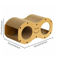 Wavy Cat Scratcher House Construction Pet Supplies Curved Design for Cats